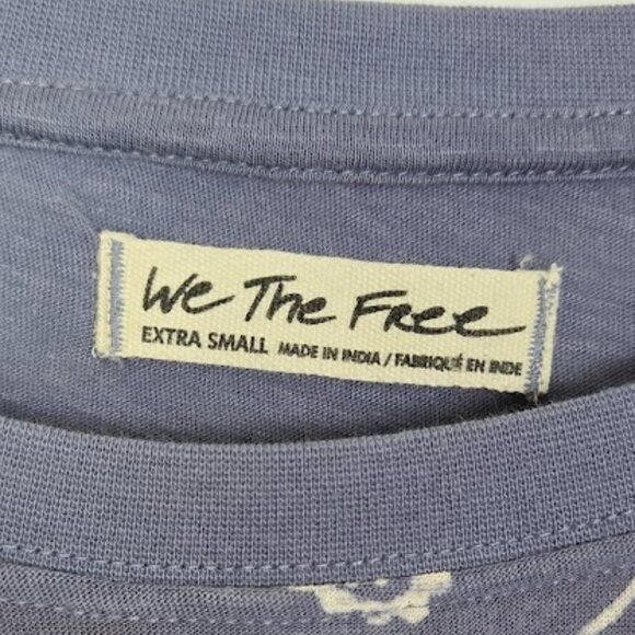 FREE PEOPLE  WTF dusk to dawn tee top Sz XS - Picture 7 of 8